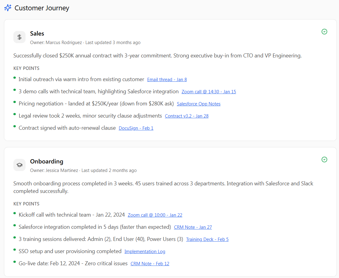 One source of truth, zero manual research